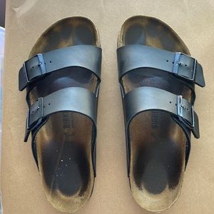 Birkenstock Arizona Birko Floor Black Sz 40 / 9